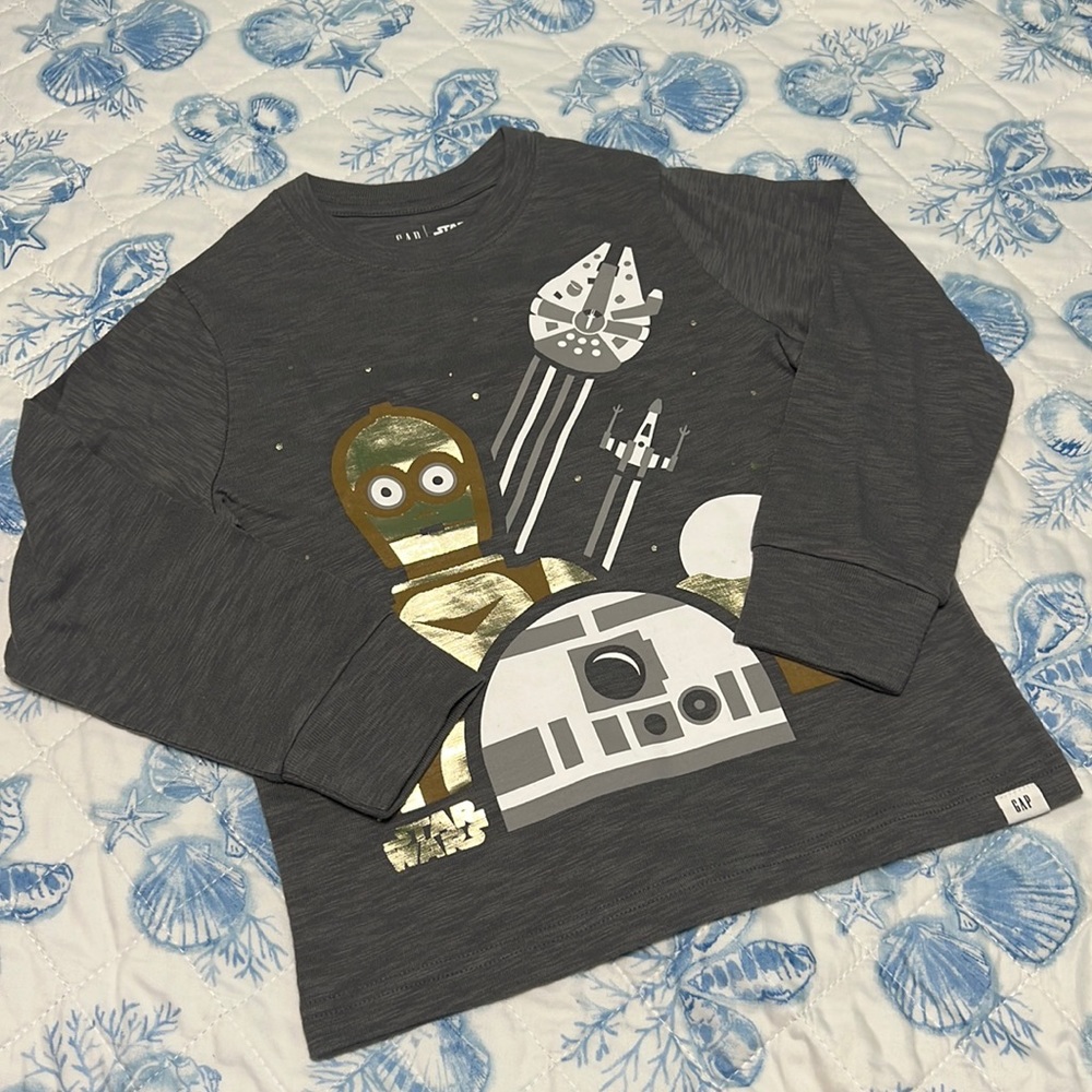 Disney Star Wars Baby Gap Long Sleeve Shirt Size 5T or 5 Years